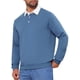 thumbnail image 4 of INSPIRAR CHIC Sudadera de Polo de Manga Larga con Cuello Contrastante para Hombre M Azul, 4 of 6