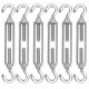 thumbnail image 1 of Tensores de cables de acero inoxidable M5, paquete de 6 ganchos y ganchos tensores de alambre ganchos y ganchos tensores ajustables de alta resistencia,, 1 of 5
