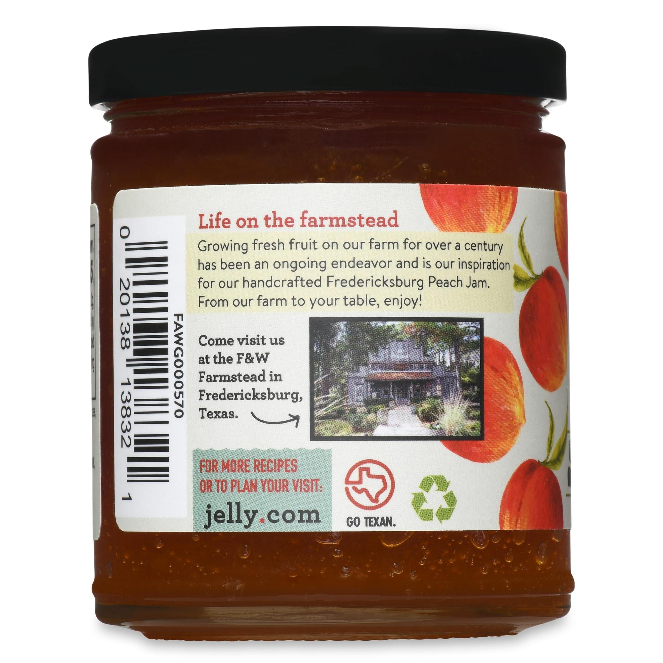 (2 pack) Fischer & Wieser Fredericksburg Peach Jam, 10.9 oz