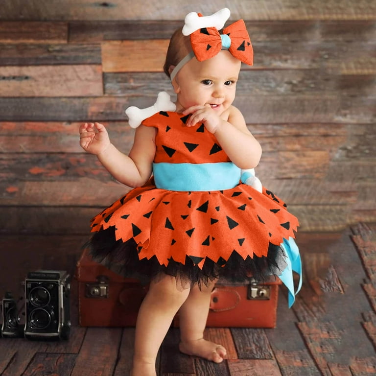 Tulle Baby Girl Pumpkin Costume Baby Girl Tutu Dress Orange