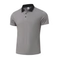 thumbnail image 2 of IhhxPro Men's Short Sleeve Collared Shirt with Button Detail Quick Dry Tee for Work or Casual Wear S-2XL, 2 of 5