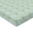 thumbnail image 4 of Art Deco Fitted Sheet, Shell Look Simplistic Pattern with Vintage and Classical Style Motif, Decorative Soft Bedding All-round Elastic Pocket, Twin XL Size, Mint Green Sand Brown, by Ambesonne, 4 of 5