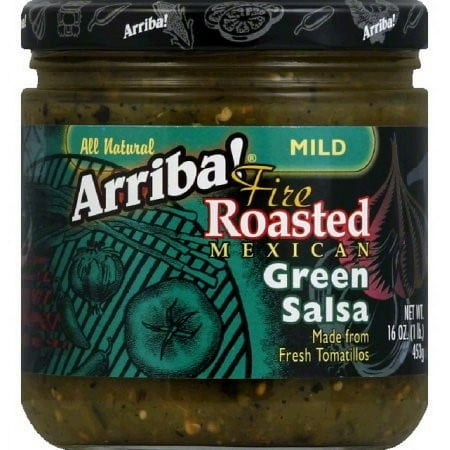 Arriba Fire Roasted Mexican Green Salsa, Mild, 16 Oz