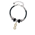 thumbnail image 2 of Delight Jewelry Goldtone Crystal Infinity Sign Niece Celtic Knot Leather Bead Bracelet, 7"+2" Extender, 2 of 4
