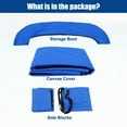 thumbnail image 7 of Unique Bargains 600D 4 Bow 8'L x 54"H x 67"-72"W Bimini Top Canvas Cover with Detachable Side Blocks Storage Boot Blue, 7 of 7
