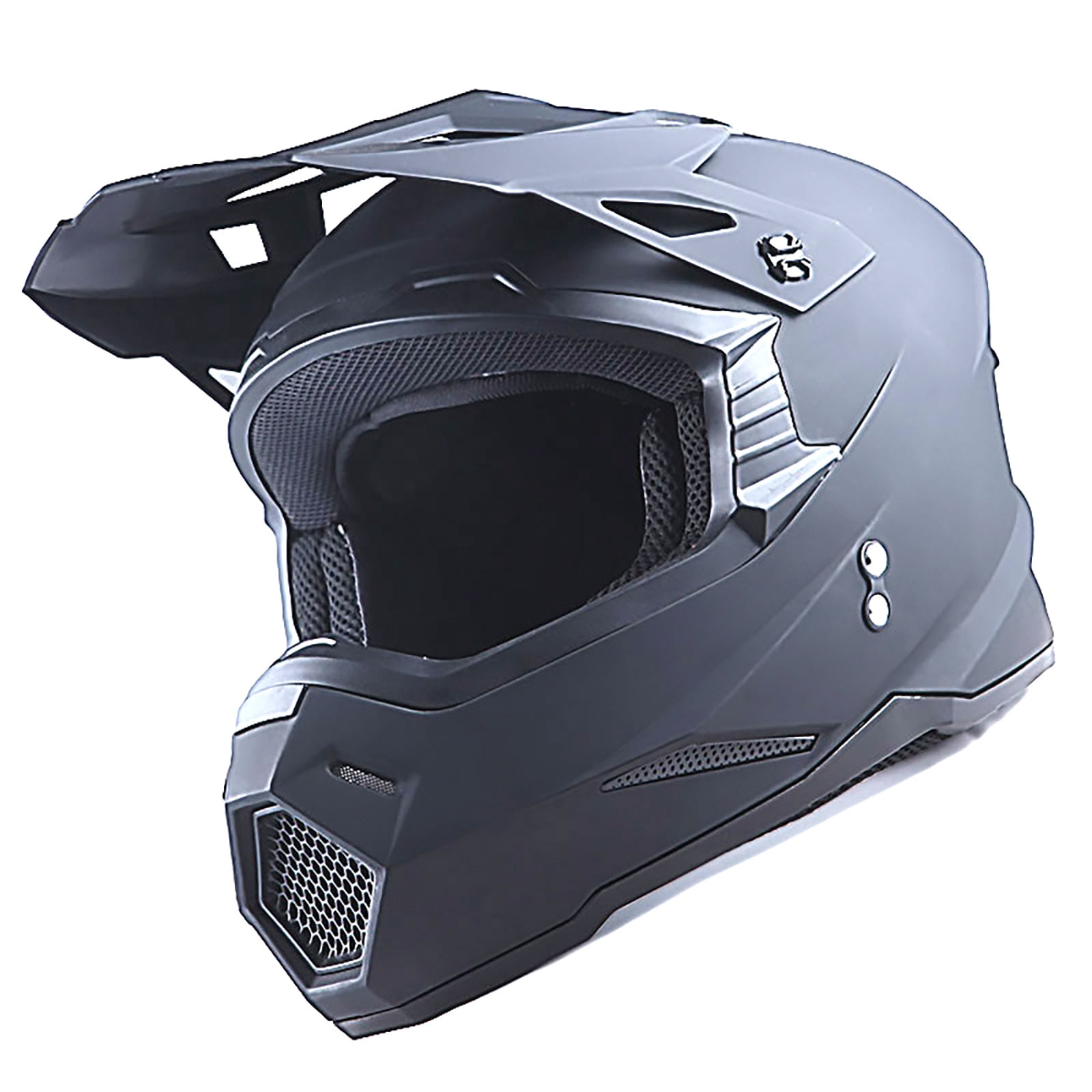 1Storm Motocross Adult Helmet ATV Dirt Bike BMX MX Helmet F801CLS Racing Style Matt Black