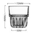 thumbnail image 2 of Clear Drinking Glasses, Stackable Striped Thick Glass Tumble for Water, Juice, Beverage, Milk, Coffee, Cocktail, 2 of 7
