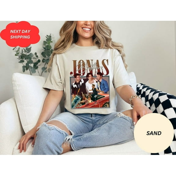 Jonas Brothers retro car tee, band reunion shirt, 90s boyband merch,Retro concert tour, gift for fans, pop rock style