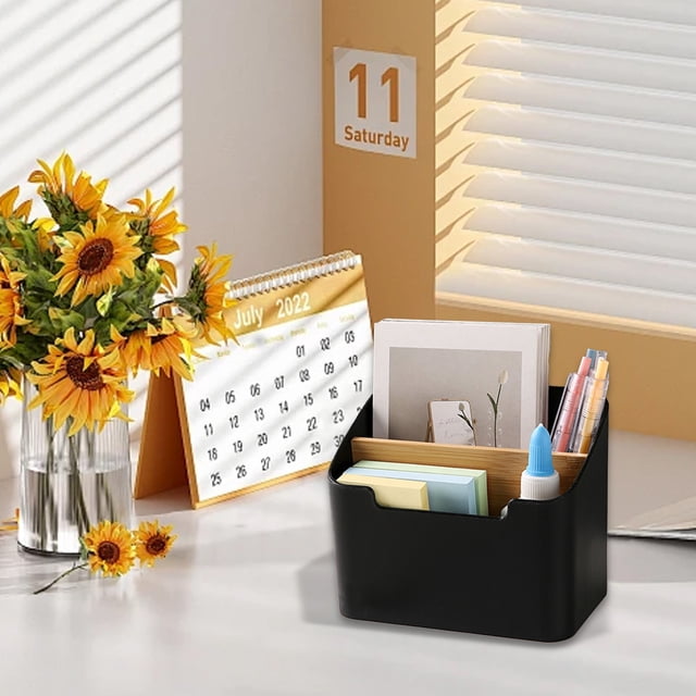 Caja de almacenamiento de cosméticos Fiudx almacenamiento de pintalabios de escritorio doble compartimento clasificación de artículos diversos