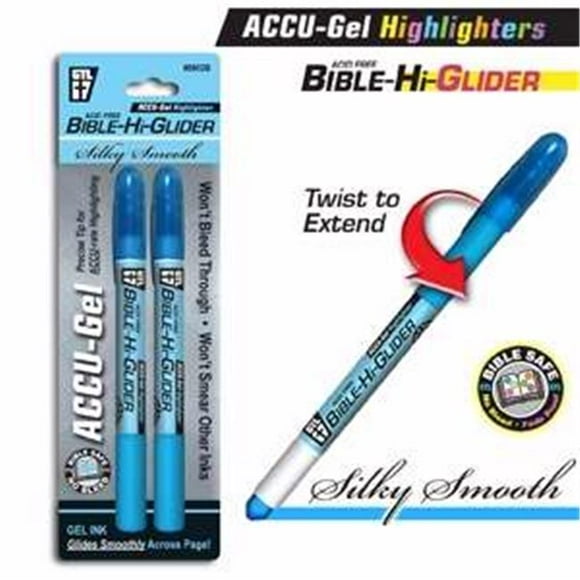 G T Luscombe Highlighter-Accu-Gel Hi-Glider&44; Bleu