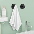 thumbnail image 4 of XIAOLE 2pcs Luxe Hold No-Drill Hooks, New Stainless Steel Waterproof Suction Cup Hooks, Suction Cup Hooks For Shower, Bathroom, Hanging Towels, Mounting On Glass Shower Doors, Black, 4 of 5