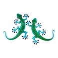thumbnail image 4 of 2 piezas de decoración de pared de gecko de hierro, adorno artesanal de moda, arte de pared de gecko Azul Verde, 4 of 9
