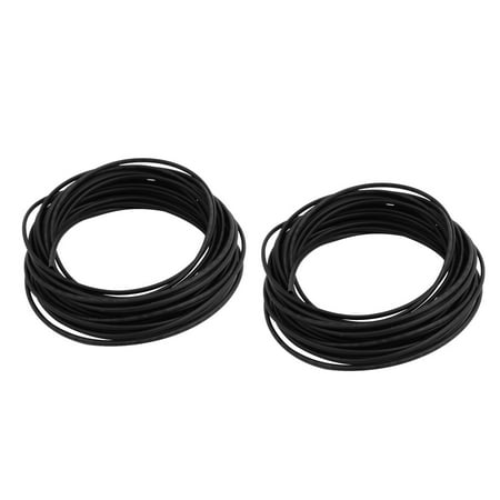 2pcs 1.5mm Dia 2:1 Heat Shrink Tubing Tube Sleeving Wire Cable Black 10M