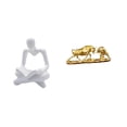 thumbnail image 1 of Figura de pensador abstracto, escultura de toro, estatua de oso, adorno de escritorio, artesanía de resina, decoración adecuada para oficina, dormitor, 1 of 8