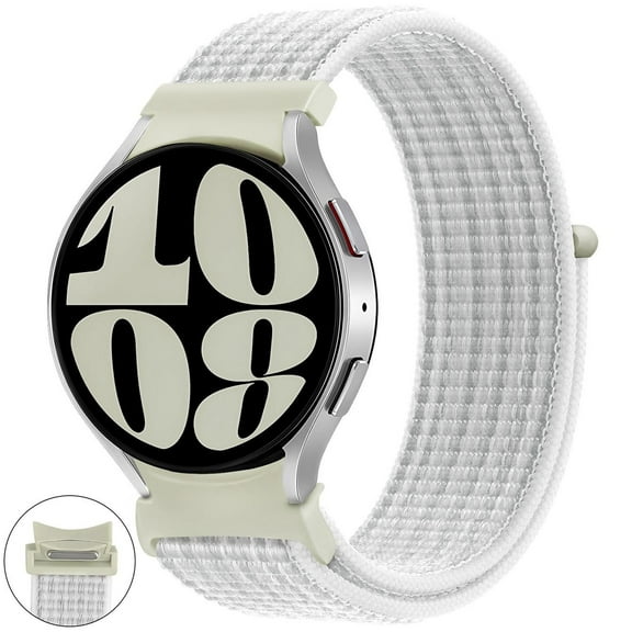 LEIXIUER No Gap 20mm Bands Compatible with Samsung Galaxy Watch 6 5 4 40mm 44 mm/ 4 6 Classic 42mm 46mm 43mm 47mm, 20mm Quick Release Adjustable Braided Nylon Loop Strap for Galaxy Watch 5 Pro 45mm