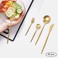 thumbnail image 3 of Peakora 90PCS Gold Dinnerware Set, Gold Flatware Cutlery Set, Stainless Steel Utensils Set for Home Restaurant, 3 of 13