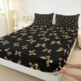 thumbnail image 3 of Homewish Green Camouflage Bowknot Bed Sheets, Cartoon Princess Bow Kids King Sheets, 4pcs, 3 of 7