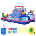 thumbnail image 1 of Patiojoy Bounce House 2-in-1 Inflatable Bouncing Castle with Climbing Wall Cannons Splash Pool and Water Slide, 1 of 10