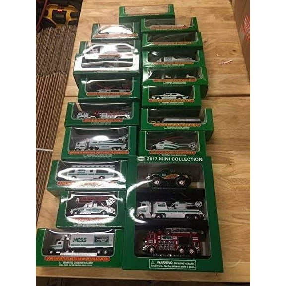 Hess mini 1998-2017 Miniatures Trucks Play Vehicle Set, 20 Count