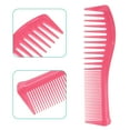 thumbnail image 4 of Unique Bargains 2 Pcs Anti Static Hair Comb Wide Tooth for Thick Curly Hair Hair Care Detangling Comb Dark Pink, 4 of 7