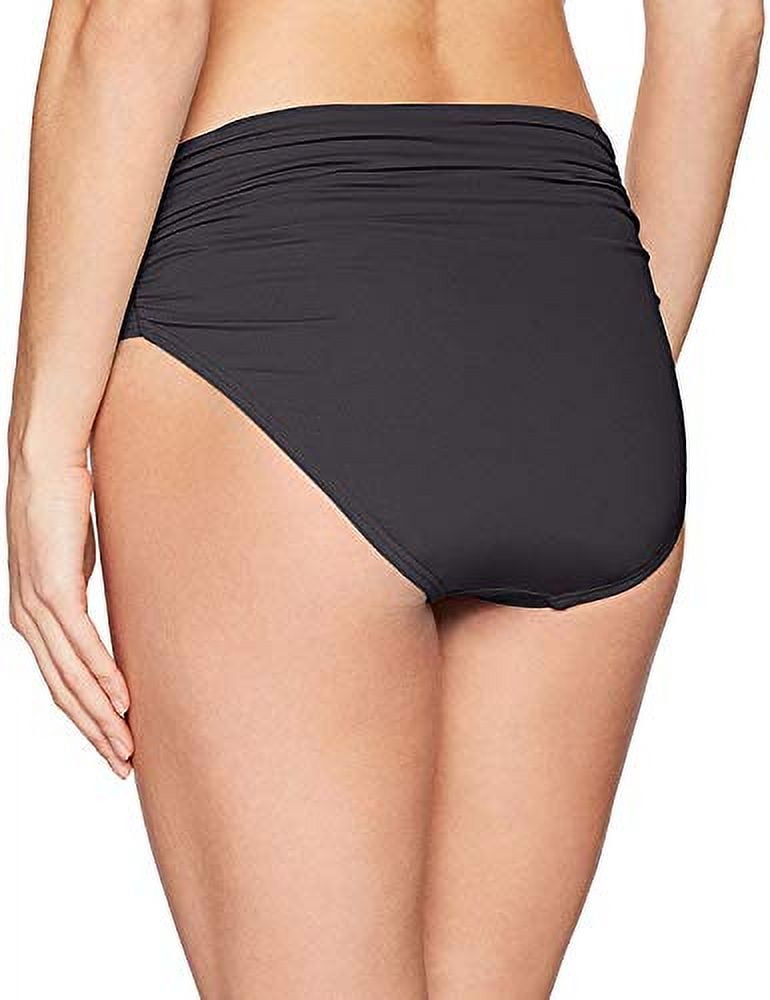 Vince Camuto Women's High-Waist Bikini Swim Bottom Separates Swimsuit (L, Black)