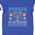 thumbnail image 4 of Inktastic My 1st Hanukkah Sweater Style Design Menorah and Dreidels Boys or Girls Baby Bodysuit, 4 of 5