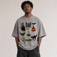 thumbnail image 4 of Boo Halloween Shirt, Retro Witch Ghost Black Cat Graphic Tee, Vintage Creep Spooky Season Gift for Women Men, Unisex, 4 of 10