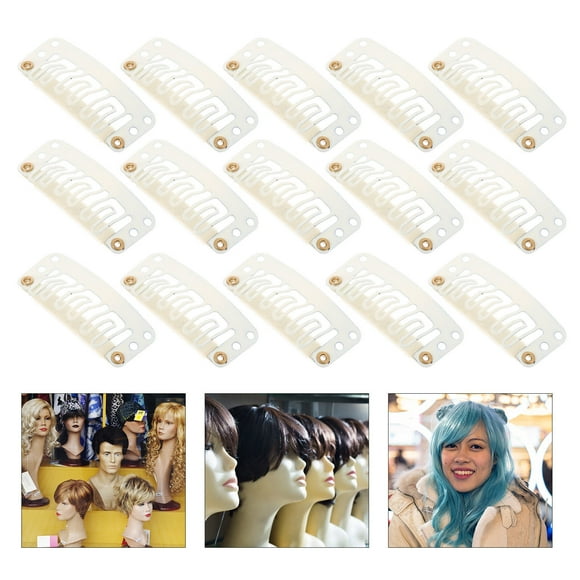SEWACC 60Pcs Mini Hair Clips for Hair Extension and Braiding Hair Brown U Shape Iron Material Accessories