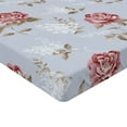 thumbnail image 4 of Ambesonne Garden Vibes Fitted Sheet, Rose Romantic Spring, Twin XL Size, Pale Sky Blue Pale Maroon, 4 of 5