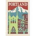 thumbnail image 2 of Art.com Portland, Oregon - Woodblock Art Print by Lantern Press, 24" x 36", 2 of 4