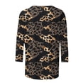 thumbnail image 6 of Levmjia Womens Tops Vintage Boho Floral Printed 3/4 Sleeve T Shirt Loose Casual Round Neck Blouse Pullover Polyester Comfortable All Season, 6 of 7