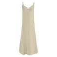 thumbnail image 4 of DHFJKG Summer Maxi Dresses For Women Spaghetti Strap Flowy Casual V Neck Beach Dress Vacation Travel Outfits Trendy Dresses, 4 of 5
