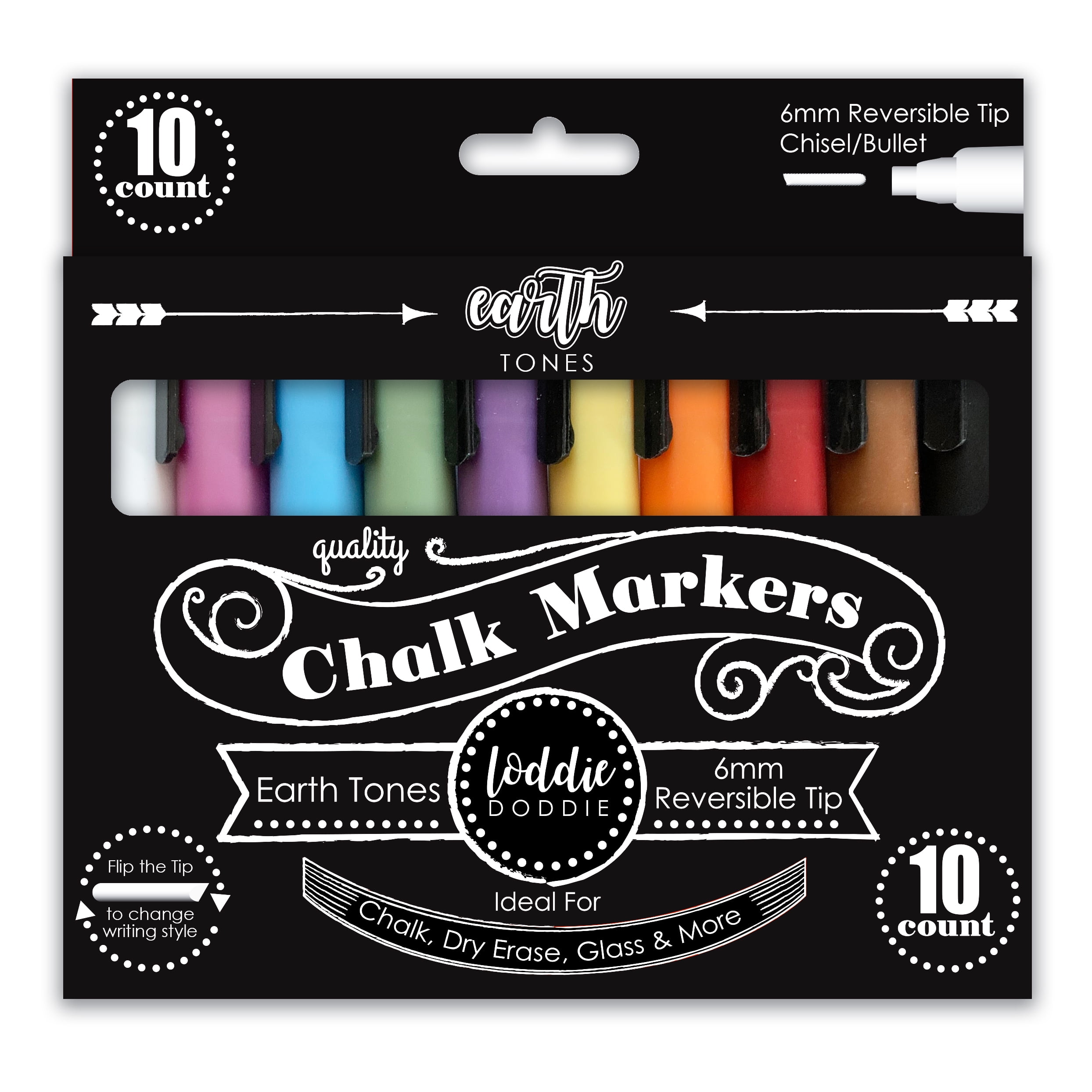 Uni Chalk Board Markers PWE-5M Medium Bullet Tip Indoors Outdoors Pack of 4 