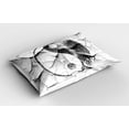 thumbnail image 2 of Ambesonne Peace Pillow Sham 2 Pack, Ying Yang Grunge Display, 30"x20", Charcoal Grey Grey, 2 of 3