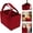 Red, variant on Insulated Wine Tote with Divider, 6-Bottle Capacity, Padded Handle for Travel/Party/Picnic, Multi-Bottle Wine Cooler Bag,Red