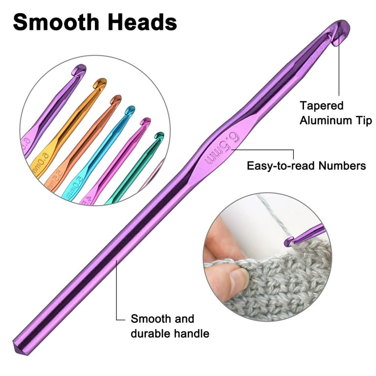 Vodiye Crochet Hooks, Professional Extra Long 3mm Crochet Hook, Ergonomic  Handle Crochet Hooks Set, Crochet Needle for Beginners and Experienced