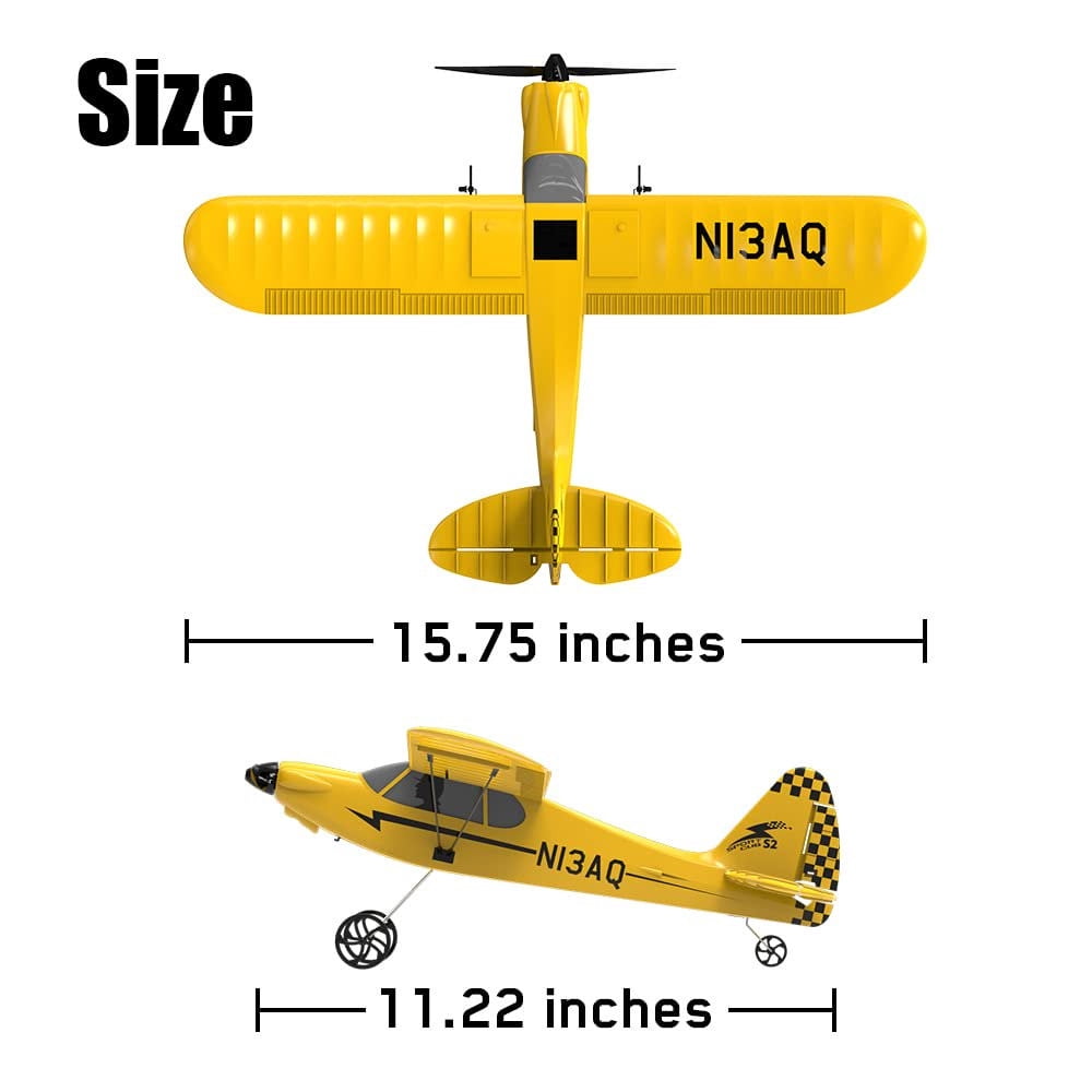 VOLANTEX RC Plane Sport Cub S2 Remote Control Aircraft 2.4G 3CH RC Airplane for Beginners (Yellow)