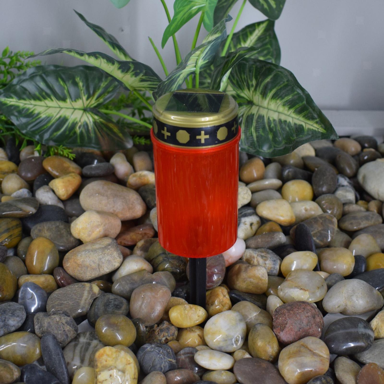 Solar Candle Light IP65 Waterproof Memorial Lamp For Lawn Halloween