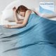 thumbnail image 3 of Pequeño Aire Acondicionado para Dormitorio Edredón Pavo Sombrillas Azules Gradiente 100x150cm Cubierta de Cama Transpirable Ligera para el Sueño de Primavera Y Verano, 3 of 6