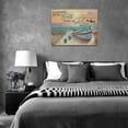 thumbnail image 4 of Sea Turtle Boat Pictures Wall Art Beach Coastal Bathroom Wall Decor Ocean Nautical Canvas Prints Painting Beach Decorations Framed Artwork for Bathroom Living Room Bedroom 16''''x12'''', 4 of 5