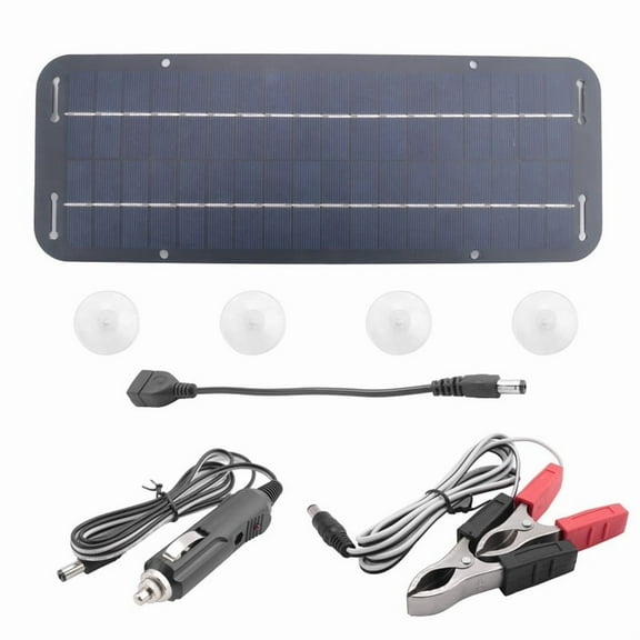 12V 30W Portable Solar Panel Car Boat Power Solar Panel Battery Charger Maintainer for Car Tractor Boat RV