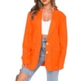 thumbnail image 1 of ZAXARRA Blazer à Manches Longues pour Femmes, Couleur Unie, Boutonné, 1 of 6