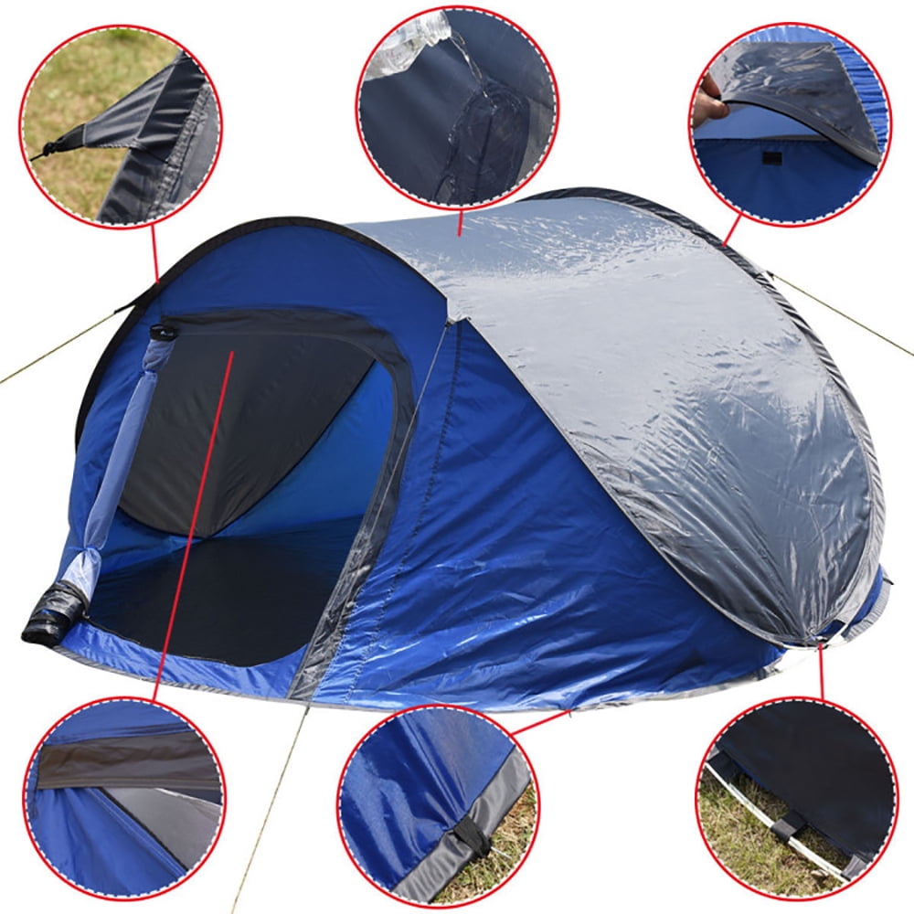 Aimee Lii Waterproof 3-4 Person Camping Tent, Automatic Pop Up Quick Shelter, Tent for Outdoor Hiking Aimee Lii Waterproof 3-4 Person Camping Tent, Automatic Pop Up Quick Shelter, Tent for Outdoor Hiking