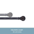 thumbnail image 4 of Kenney® Marble Ball 1" Value Decorative Window Curtain Rod, 30-84", Black, 4 of 8