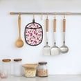 thumbnail image 5 of Pofeuu Lilies Flowers Print Silicone Pot Mat Mitten With Hanging Loop Heat Resistant Oven Mitts Non-Slip Bbq Baking Smoking Potholders, 5 of 7