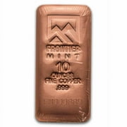 10 oz Copper Bar - Frontier Mint