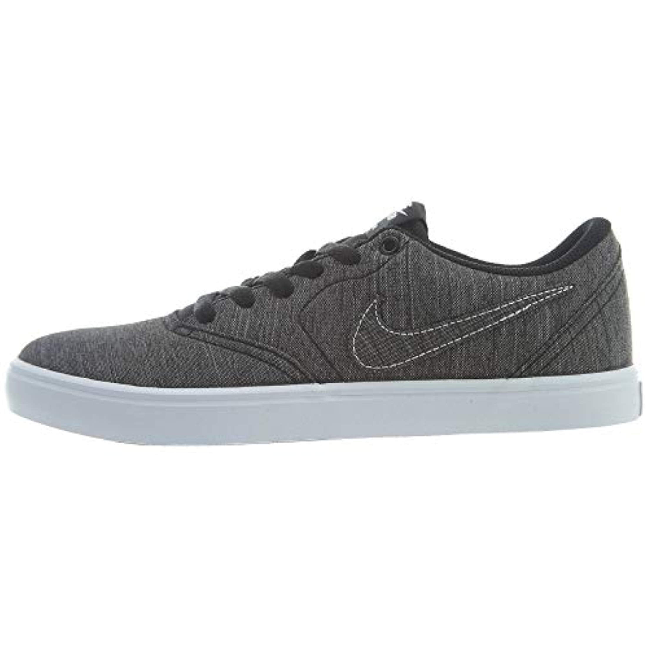 Nike SB Check Solarsoft Men's Skate Shoes Black/Black-White - Walmart.com