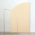 thumbnail image 3 of BalsaCircle 8x5 feet Beige Matte Fitted Spandex Half Moon Wedding Arch Backdrop Stand Cover Party Events Decorations, 3 of 7