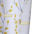 thumbnail image 5 of 30inch Short Curtains, Leaf Floral Print Tier Curtains for Windows, 27"x30", Set of 2, Yellow, 5 of 7