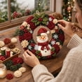 thumbnail image 6 of Christmas 3D Fabric Poke Wreath DIY Kit, Christmas Wreath DIY Kit for Adults Teens, Christmas Decorations Gift (Bell), 6 of 7